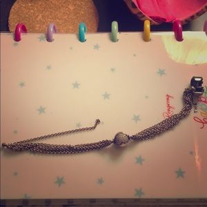 Pandora Silver Multi-strand one clip bracelet.